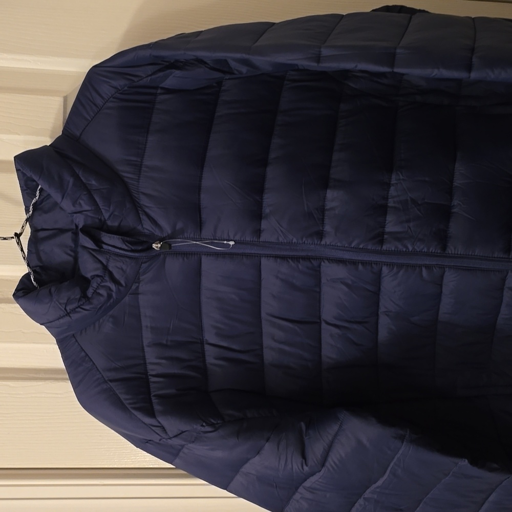 ST. JOHN'S BAY BRAND MEN'S BAVY BLUE ZIPPERED COAT SIZE XL